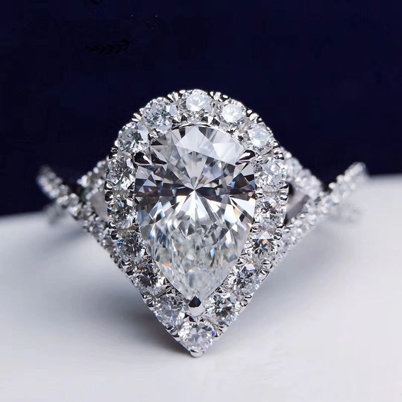 Custom Solid 14K White Gold Wo - Moissanite Engagement Ring 1 Carat review and price
