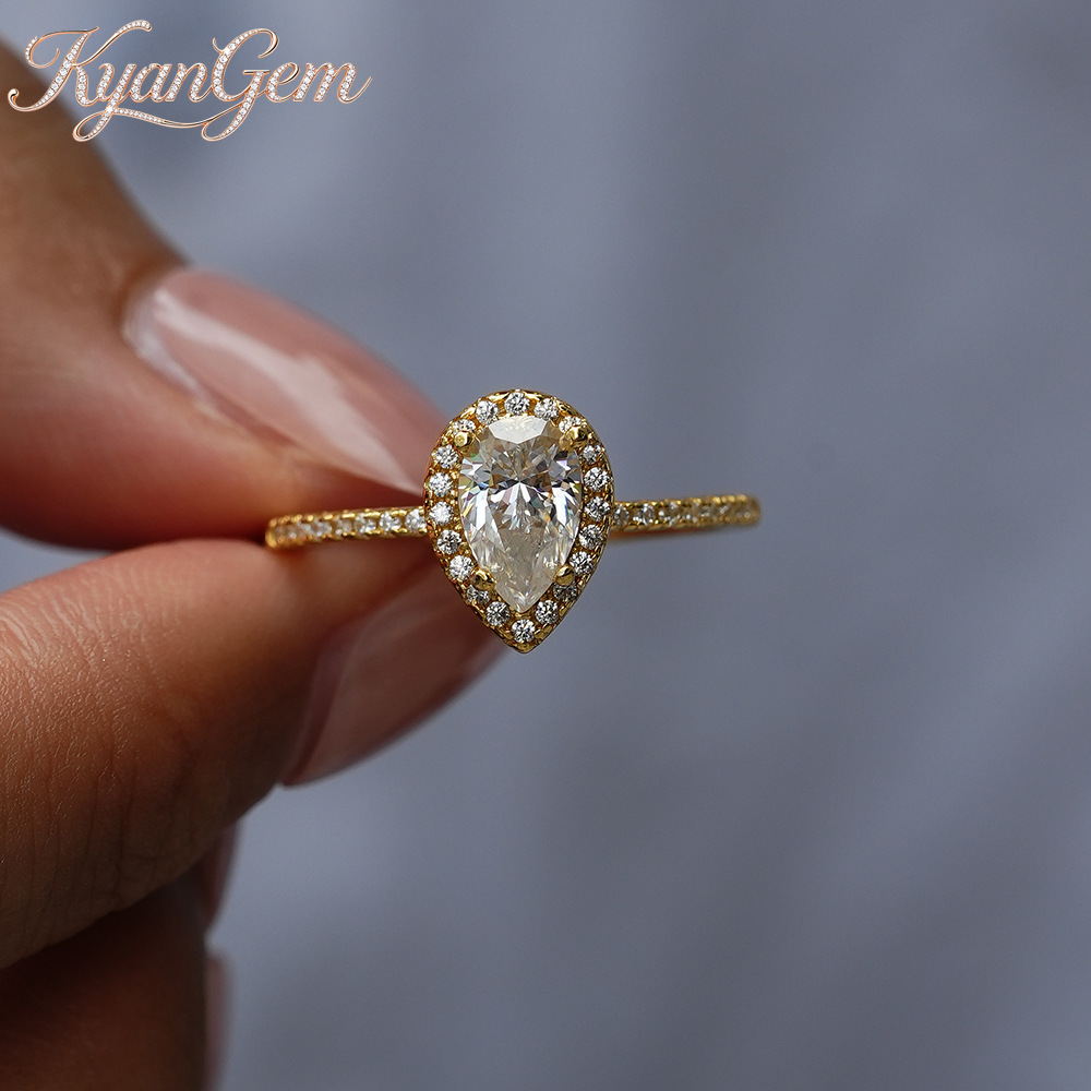 KyanGem Real 18K Gold Moissani - Moissanite Engagement Ring 1 Carat review and price