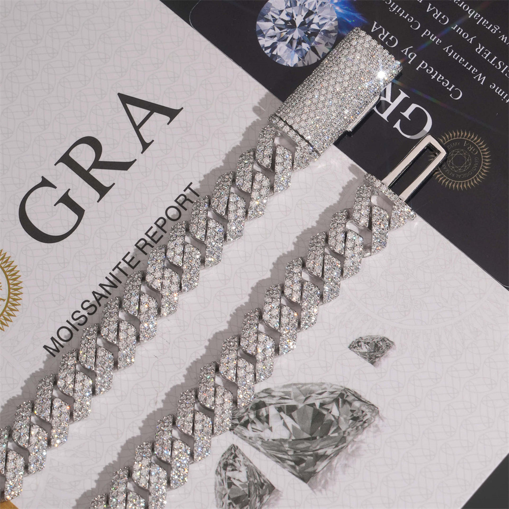 12mm Icedminer S925 Moissanite - Cuban Link Chain 12Mm review and price