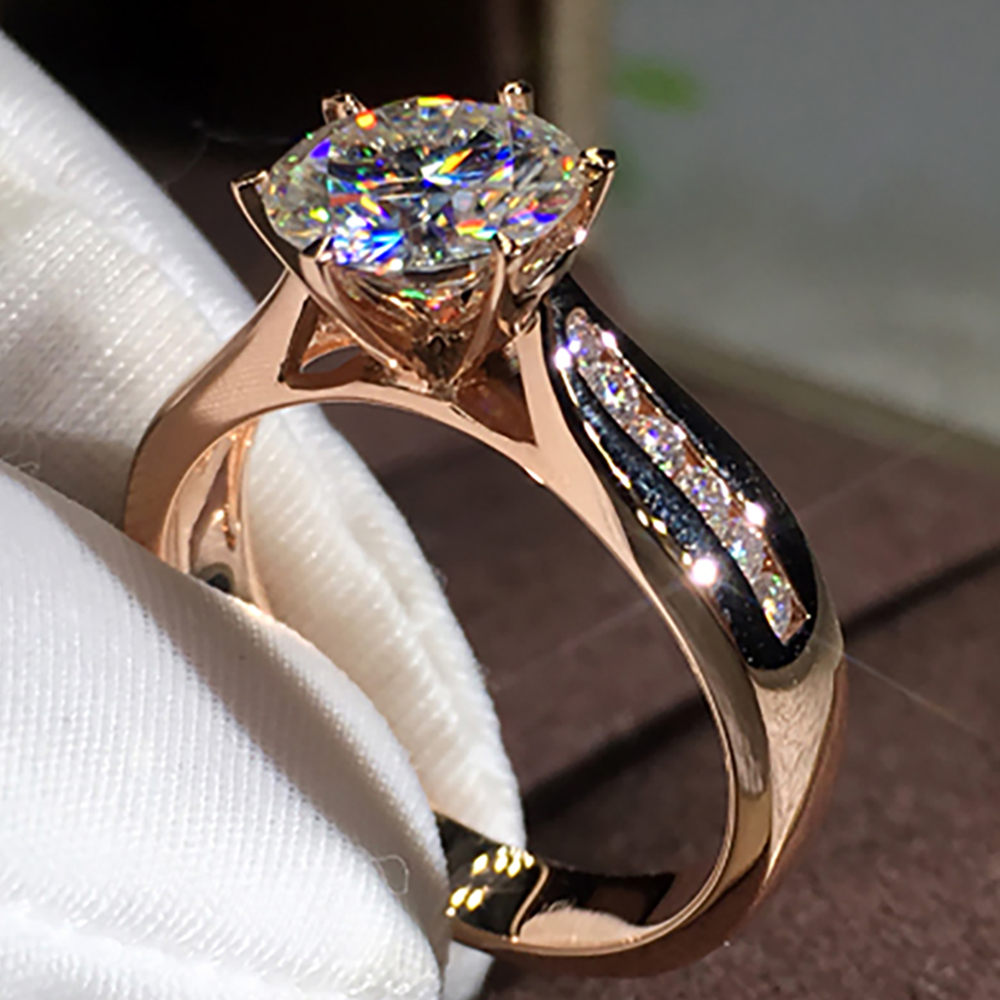Custom Solid 14K Au585 White G - Moissanite Engagement Ring 1 Carat review and price