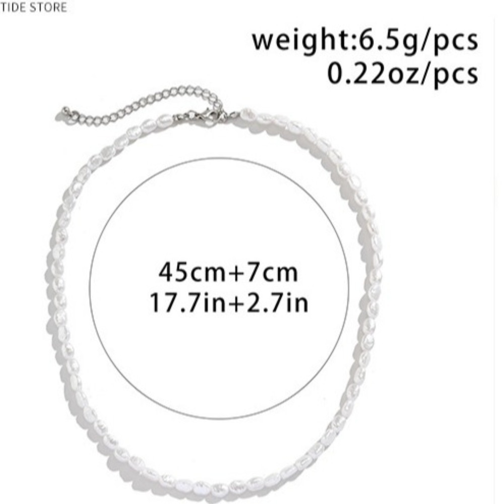 Simple Imitation Pearl Choker  - Pearl Choker Necklace Vintage review and price