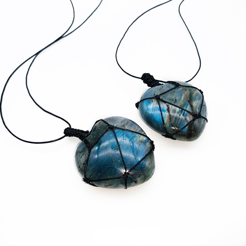 Natural Hand-woven Labradorite - Crystal Pendant Necklace Natural Stone review and price