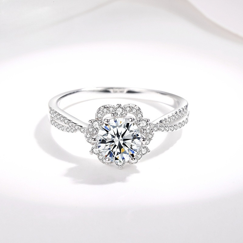 AETEEY S925 Silver Twisted Sha - Moissanite Engagement Ring 1 Carat review and price