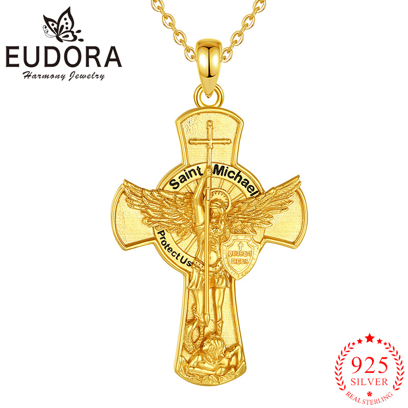 Eudora St.Michael Archangel Ne - 925 Sterling Silver Chain Necklace Men review and price