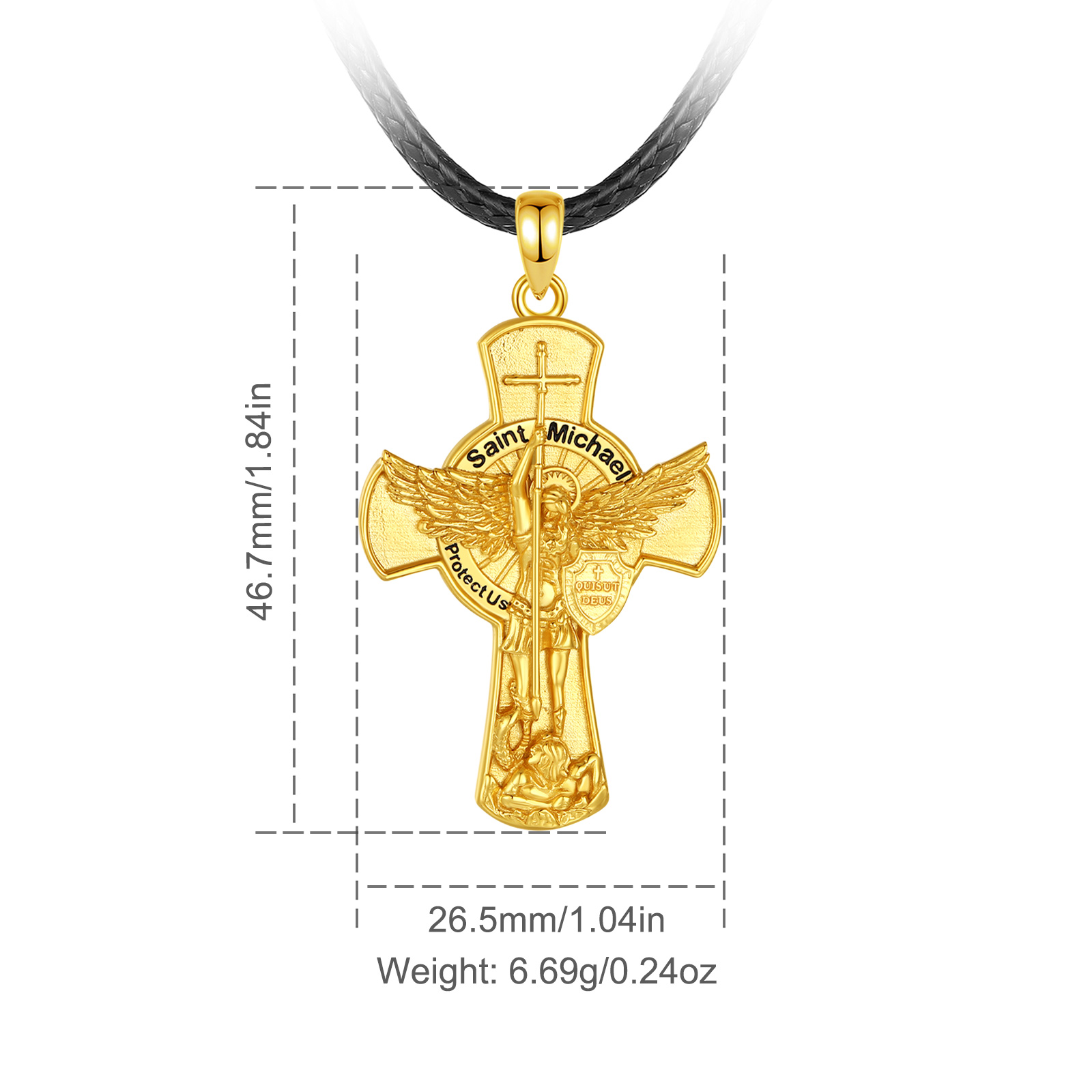 Eudora St.Michael Archangel Ne - 925 Sterling Silver Chain Necklace Men review and price