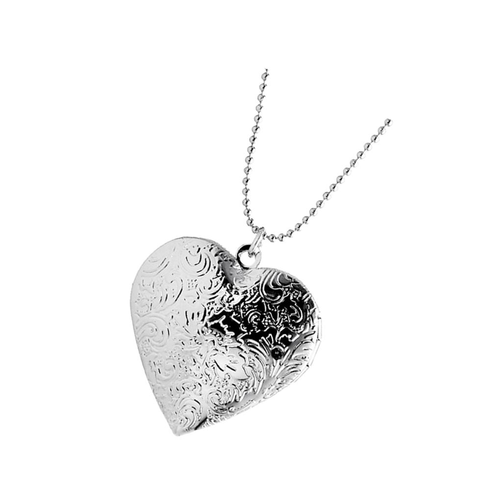 Fashion Heart Shape Alloy Phot - Heart Locket Necklace Photo review and price