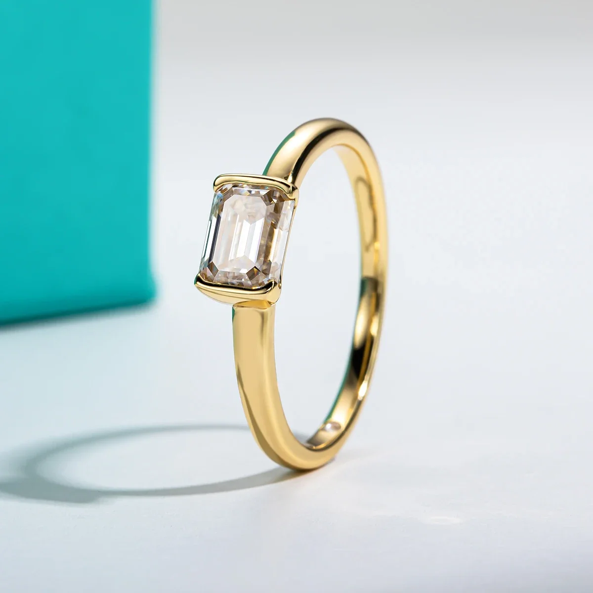 FCGJHW 1 Carat Emerald Cut D C - Moissanite Engagement Ring 1 Carat review and price