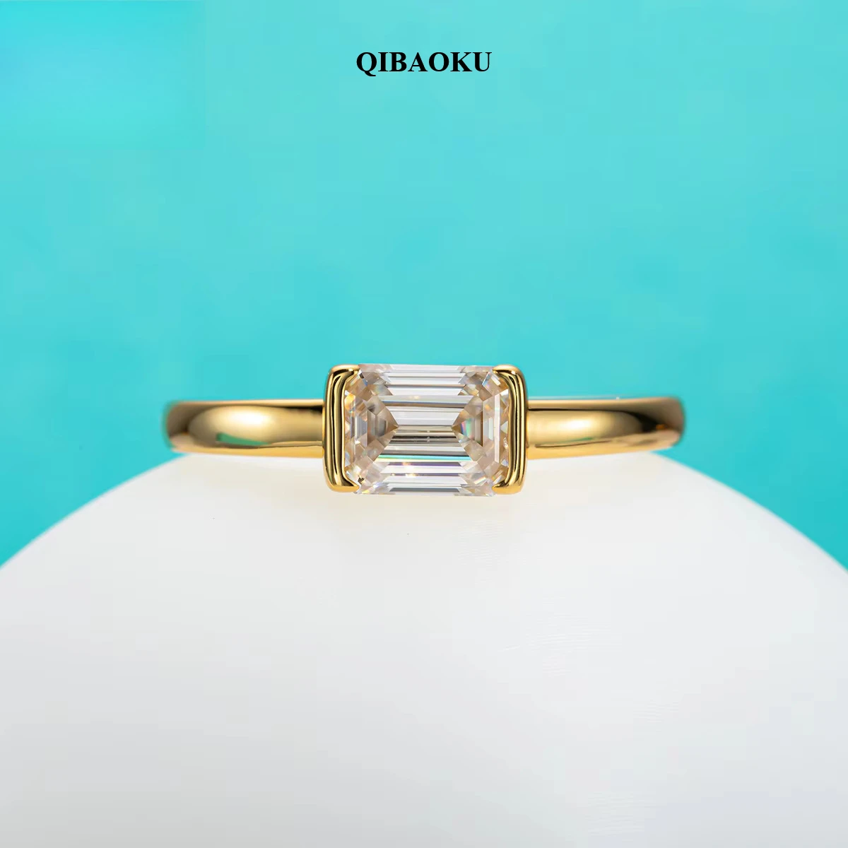 FCGJHW 1 Carat Emerald Cut D C - Moissanite Engagement Ring 1 Carat review and price